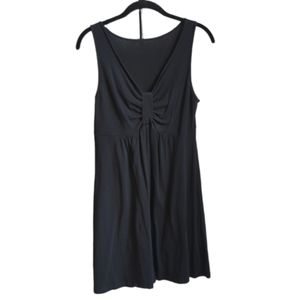 Lightweight Casual Mini Black V-neck Dress Size Medium